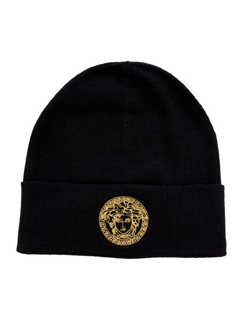 versace beanie sale|versace printed hat.